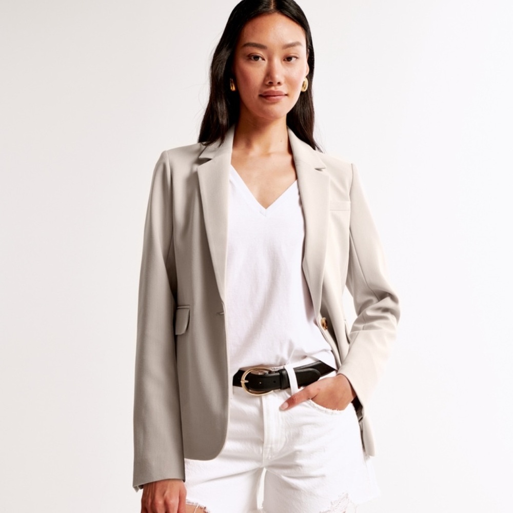Abercrombie & Fitch Tan Suiting Blazer Size XXS Petite